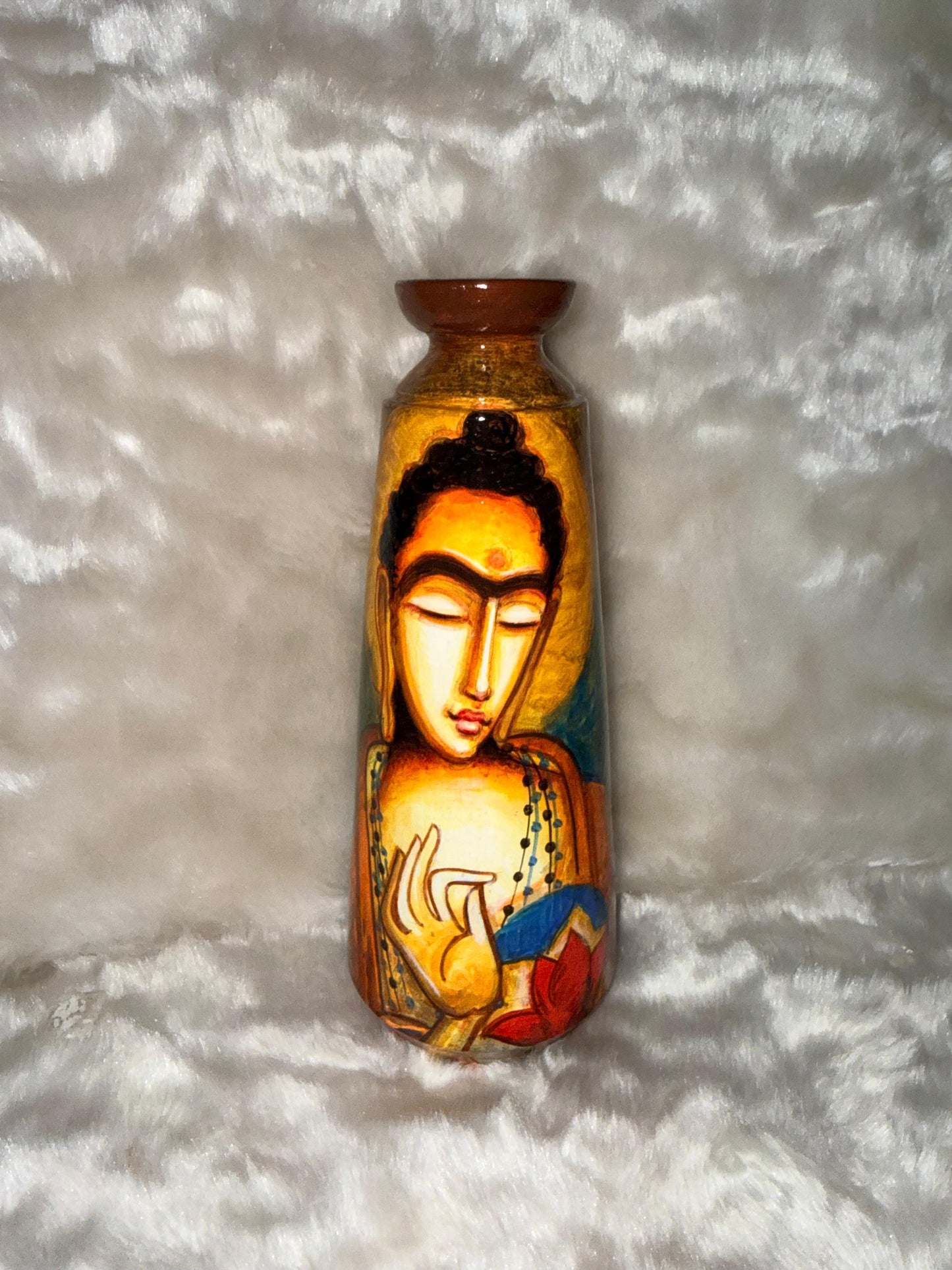 Serene Buddha Decorative Vase