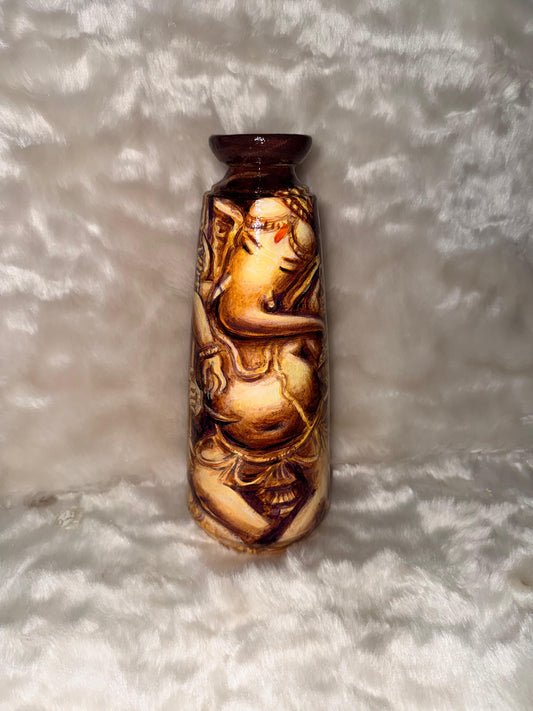 Hand-Painted Lord Ganesha Terracotta Pot
