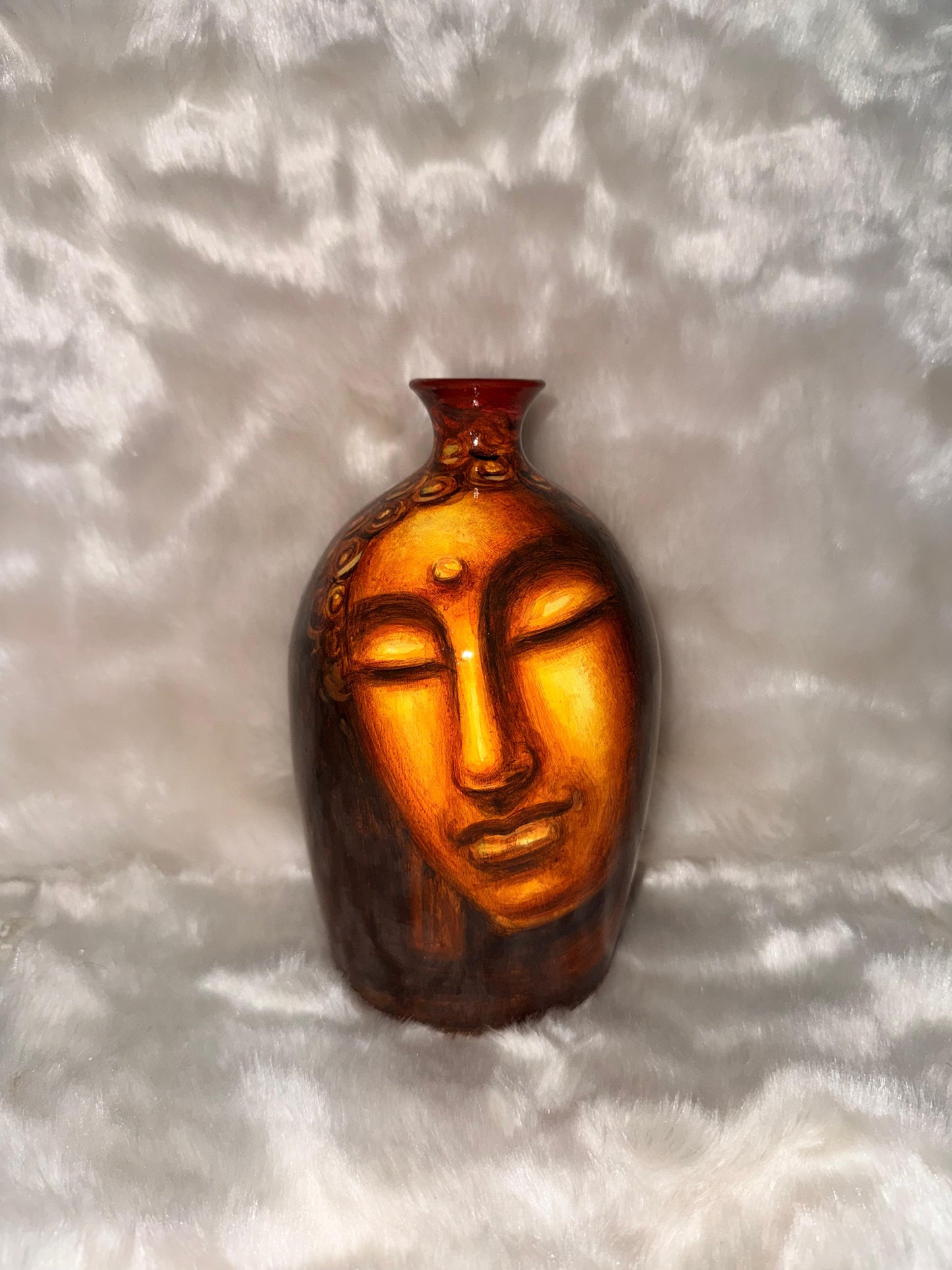 Meditating Buddha Earthenware Pot