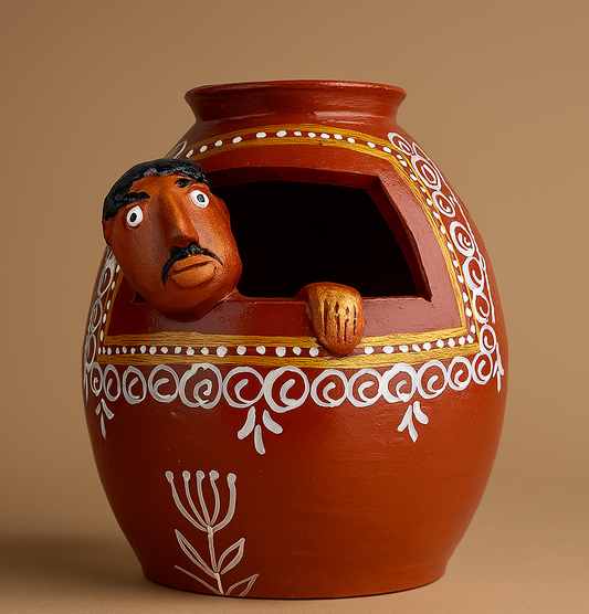 Artisan Crafted 3D Terracotta Pot | Indian Art for Festive Gifting